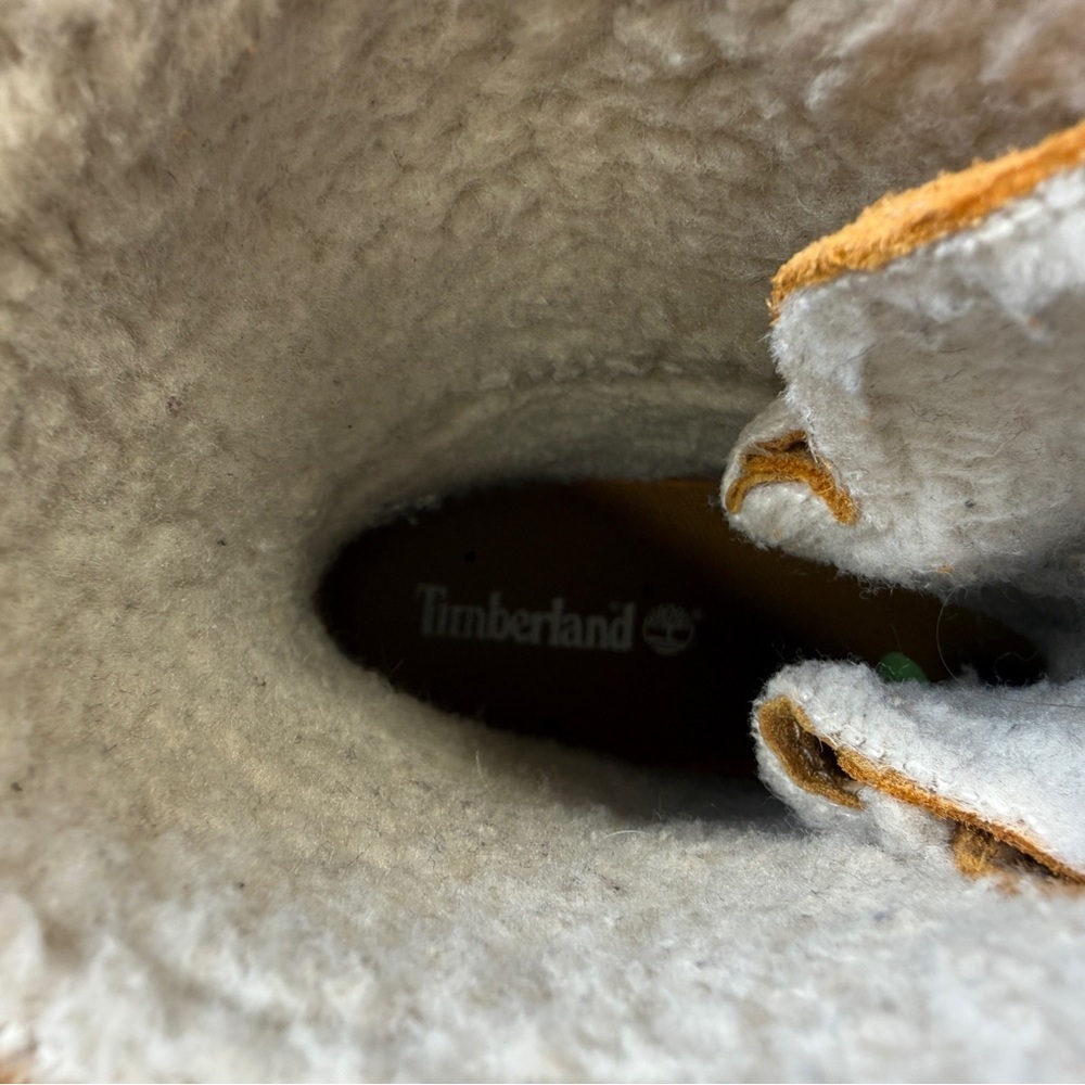 NEW! Timberland Authentics Teddy Fleece Waterproof Fold-Down Boot Wheat Size 6.5 - Picture 15 of 16